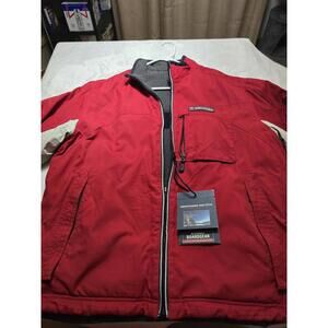 Abercrombie  Coat Men’s Size L Red Tan Outer Gray Inner  (Reversible Boardgear)